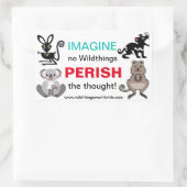 Sticker Rectangulaire IMAGINE - Amoureux des animaux - Animaux en danger (Sac)