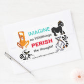 Sticker Rectangulaire IMAGINE - Amoureux des animaux -Animaux en voie de (Enveloppe)