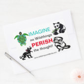 Sticker Rectangulaire IMAGINE-Conservation Animaux en voie de disparitio (Enveloppe)