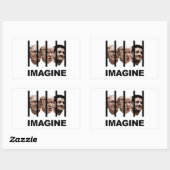 Sticker Rectangulaire Imaginez Trump, McConnell et Ryan Behind Bars (Feuille)