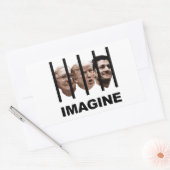 Sticker Rectangulaire Imaginez Trump, McConnell et Ryan Behind Bars (Enveloppe)