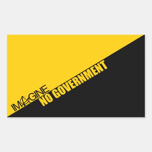 Sticker Rectangulaire Imaginez un gouvernement (Devant)
