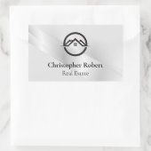 Sticker Rectangulaire Immobilier Argent Élégant (Sac)