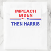 Sticker Rectangulaire Impeach Biden Alors Harris (Sac)