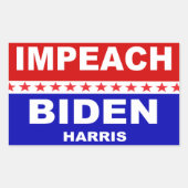 Sticker Rectangulaire Impeach Biden Harris (Devant)