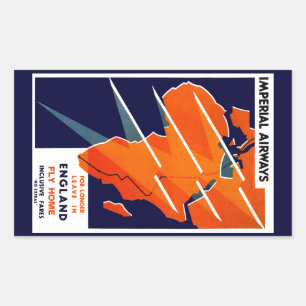 Sticker Rectangulaire Imperial Airways Afrique