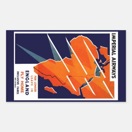 Sticker Rectangulaire Imperial Airways Afrique (Devant)