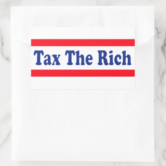 Sticker Rectangulaire Impliquez les riches ! (Sac)