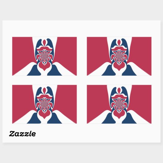 Sticker Rectangulaire Impression Abstraite E.T. (Feuille)