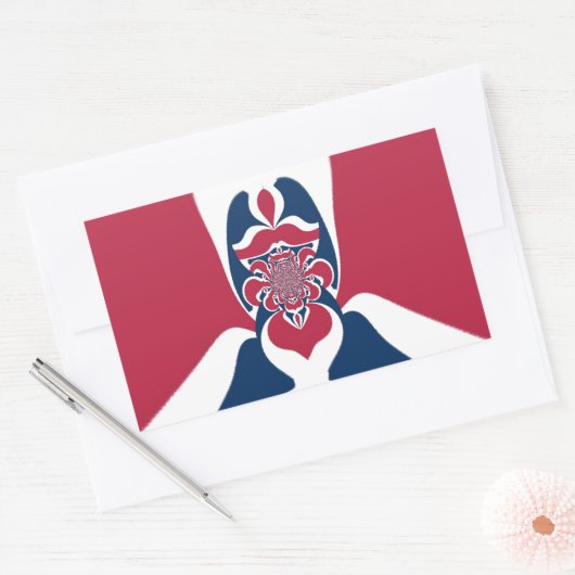 Sticker Rectangulaire Impression Abstraite E.T. (Enveloppe)