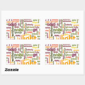 Sticker Rectangulaire Impression Cloud Word clair (Feuille)