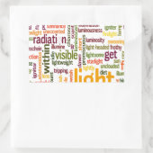 Sticker Rectangulaire Impression Cloud Word clair (Sac)