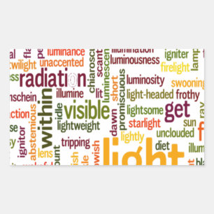 Sticker Rectangulaire Impression Cloud Word clair