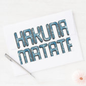 Sticker Rectangulaire Impression d'art 3D Hakuna Matata (Enveloppe)