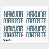 Sticker Rectangulaire Impression d'art 3D Hakuna Matata (Feuille)