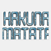 Sticker Rectangulaire Impression d'art 3D Hakuna Matata (Devant)