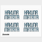 Sticker Rectangulaire Impression d'art 3D Hakuna Matata (Feuille)