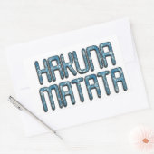 Sticker Rectangulaire Impression d'art 3D Hakuna Matata (Enveloppe)