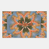 Sticker Rectangulaire Impression d'art Abstrait Giraffe (Devant)