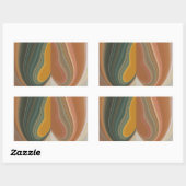Sticker Rectangulaire Impression d'art Abstrait rétroactif (Feuille)