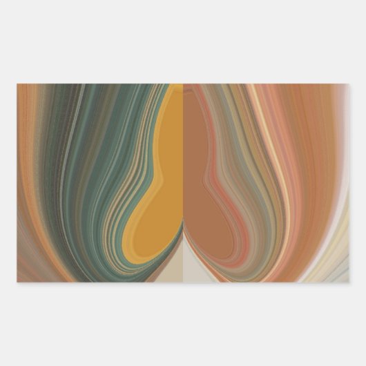 Sticker Rectangulaire Impression d'art Abstrait rétroactif (Devant)