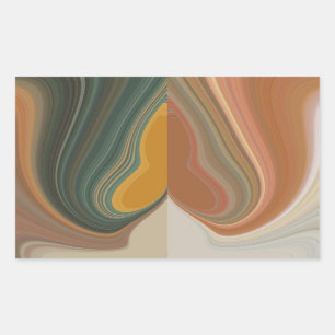 Sticker Rectangulaire Impression d'art Abstrait rétroactif