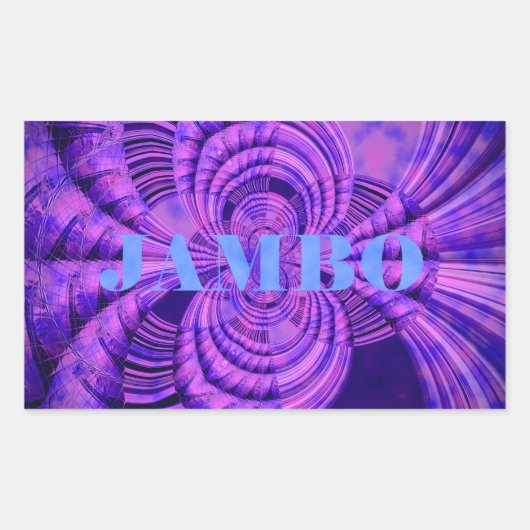 Sticker Rectangulaire Impression d'art Cosmic Hakuna (Devant)