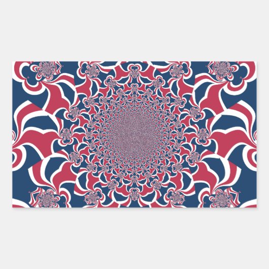 Sticker Rectangulaire Impression d'art de Kaléidoscope (Devant)