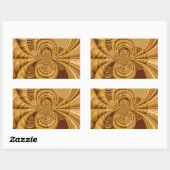 Sticker Rectangulaire Impression d'art de la girafe dorée (Feuille)
