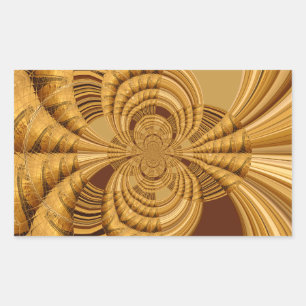 Sticker Rectangulaire Impression d'art de la girafe dorée