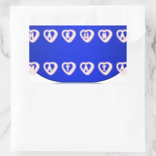 Sticker Rectangulaire Impression d'art Hakuna Matata (Sac)