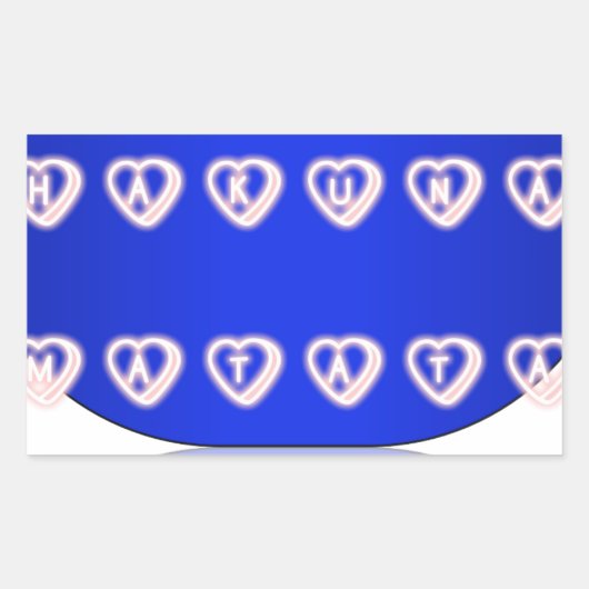 Sticker Rectangulaire Impression d'art Hakuna Matata (Devant)