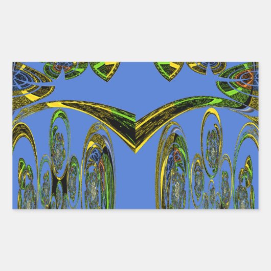 Sticker Rectangulaire Impression d'art Iridescente avec design abstrait (Devant)