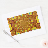 Sticker Rectangulaire Impression d'art Kaleidoscope d'or (Enveloppe)