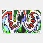 Sticker Rectangulaire Impression d'art profil Abstrait (Devant)