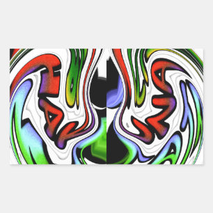 Sticker Rectangulaire Impression d'art profil Abstrait