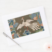 Sticker Rectangulaire Impression de broderie en soie blanche antique chi (Enveloppe)