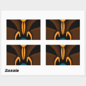 Sticker Rectangulaire Impression de contraste de couleur Abstraite (Feuille)