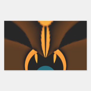 Sticker Rectangulaire Impression de contraste de couleur Abstraite