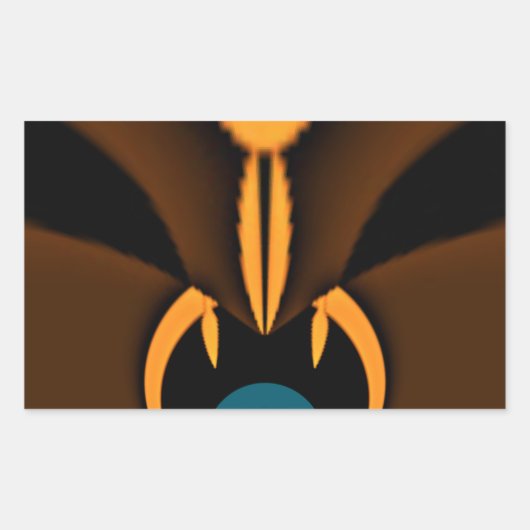 Sticker Rectangulaire Impression de contraste de couleur Abstraite (Devant)