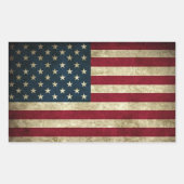Sticker Rectangulaire Impression de drapeau américain vintage  (Devant)