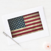 Sticker Rectangulaire Impression de drapeau américain vintage 