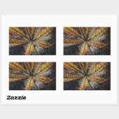 Sticker Rectangulaire Impression de feuille de châtaignier d'automne Art (Feuille)