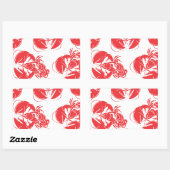 Sticker Rectangulaire impression de homard (Feuille)
