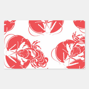 Sticker Rectangulaire impression de homard