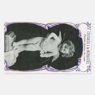 Sticker Rectangulaire Impression de l'ange triste Cherub