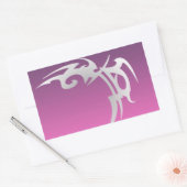Sticker Rectangulaire Impression de tatouage blanc sur dégradé violet (Enveloppe)