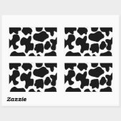 Sticker Rectangulaire Impression de vache (Feuille)
