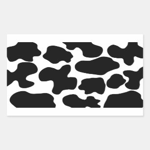 Sticker Rectangulaire Impression de vache