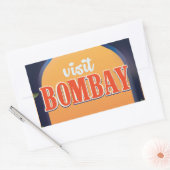 Sticker Rectangulaire Impression de voyage vintage Bombay. (Enveloppe)